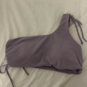 SHEIN Lavender Ribbed bikini Top
